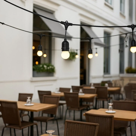 Girlanda zewnętrzna Summer Time 6,6m G45 Mleczna biel 3000K 36V 10xE27 IP44