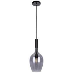 Lampa wisząca LUGANO, czarny/chrom/dymiony, 1x40W E14, ML8813