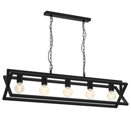 Lampa wisząca ARNOLD, MLP8564, czarna, 5x60W E27