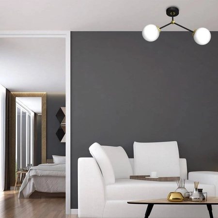 Lampa sufitowa JOY, MLP7459, czarny/złoty, 2x40W E14