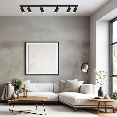 Oprawa Mica Spot Czarny + Złoty 6xGU10