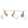 Lampa sufitowa JOKER, MLP6300, biały/drewno/chrom, 3x8W GU10