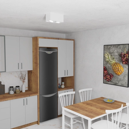 Oprawa Natynkowa BOX Plaza 2xGU10 AR111 Biała w nowoczesnym stylu