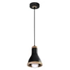 Lampa wisząca HOLLY BLACK / WOOD 1xE27 60W