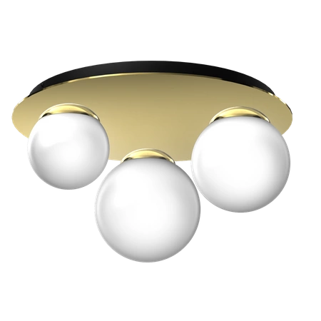 Lampa sufitowa PLATO, MLP7966, biały/złoty, 2x40W E14 + 1x60W E27