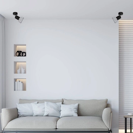 Kinkiet DANTE, MLP7356, czarny/chrom, 1x8W LED GU10