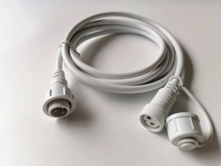 Kabel zasilający/przedłużacz BIAŁY do GIRILANDY 2m