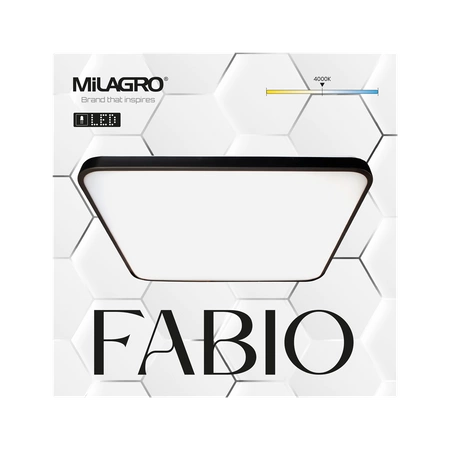 Plafon FABIO BLACK, ML7937, 35W LED, barwa neutralna 4000K