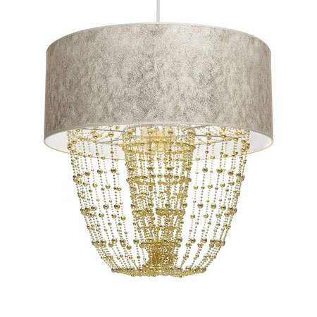 Nowoczesna lampa wisząca ALMERIA WHITE/GOLD 1xE27 MLP6447
