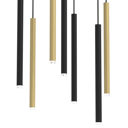 Lampa wisząca MONZA BRASS, MLP8843, czarno-złota, 7x8W G9