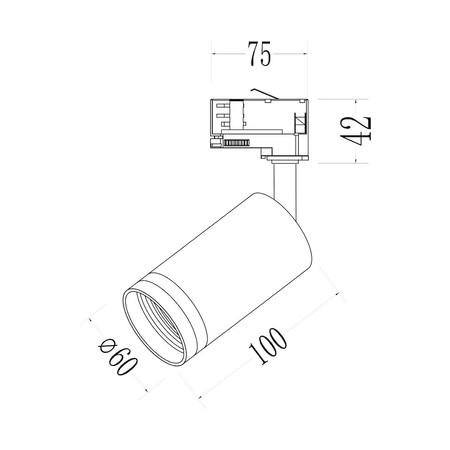 Oprawa Pipe Ring Track Biały 1xGU10 - 3-obwodowy