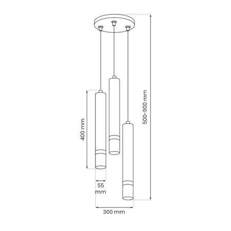 Lampa wisząca JOKER CASHMERE/GOLD 3xGU10 (koło)
