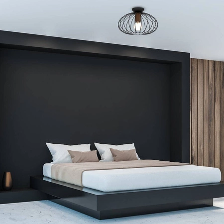 Lampa sufitowa MERIDIANO, MLP7958, czarny/brązowy, 1x60W E27