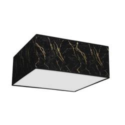 Kwadratowy plafon do salonu SENSO Black/Gold 40 cm 3xE27 | czarny złoty