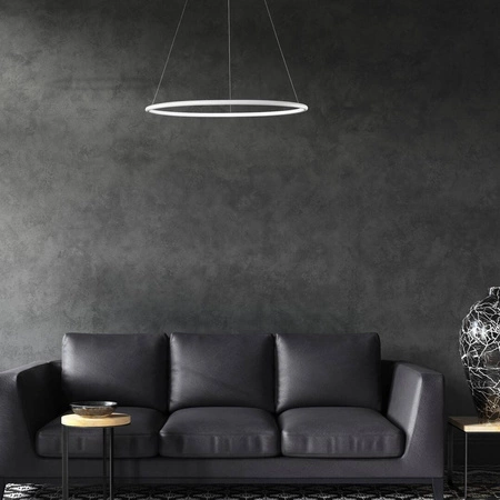 Lampa wisząca okrąg pierścień 40cm ORION WHITE LED barwa ciepła 3000K