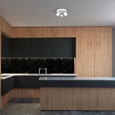 Lampa sufitowa plafon DIXIE WHITE 3x GX53 szer. 30cm | biały