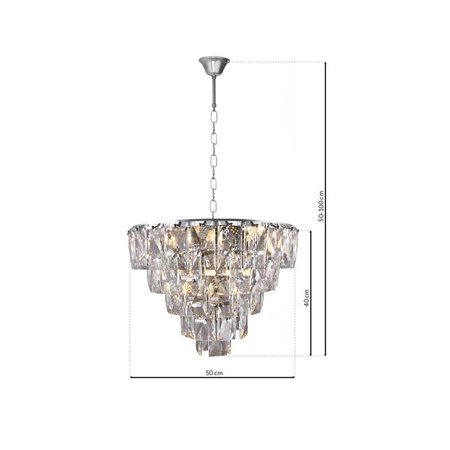 Lampa wisząca żyrandol glamour CHELSEA CHROME ML6001
