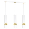 Nowoczesna lampa wisząca listwa VIDAR WHITE/GOLD 3xGU10 MLP6276
