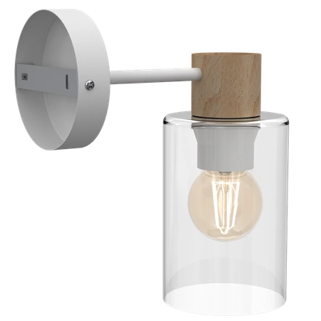 Nowoczesny kinkiet MADERA 1xE27 | Biały