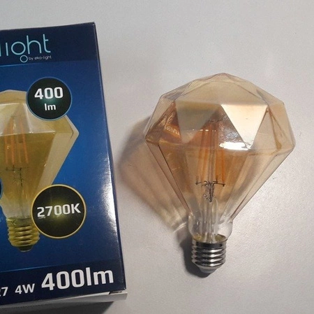 Żarówka FILAMENT LED E27 4W ciepła 2700K diament