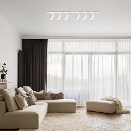 Zestaw Oprawa Mica Track Biały + Chrom 6xGU10 2m