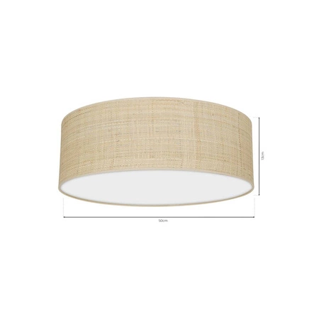 Lampa sufitowa MARSHALL, MLP7488, 50 cm, biały/rattan, 3x60W E27