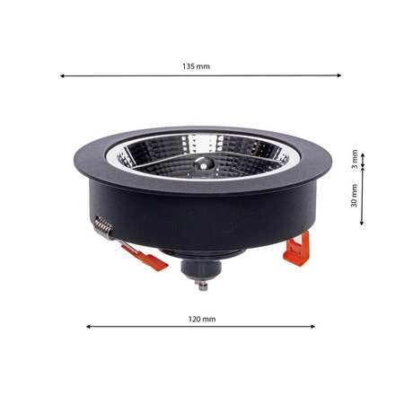 Oprawa podtynkowa REDONDO BLACK 1xAR111 GU10 ML5696