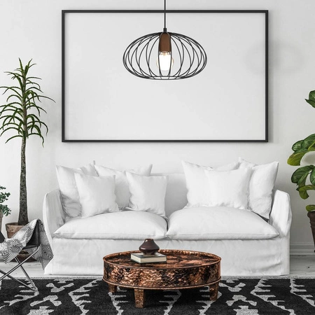 Lampa wisząca MERIDIANO, MLP7959, czarny/brązowy, 1x60W E27