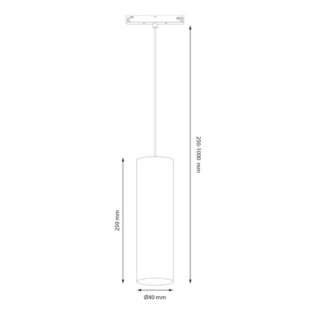 Magnetic track pendant 10mm 7W 3000-6000K