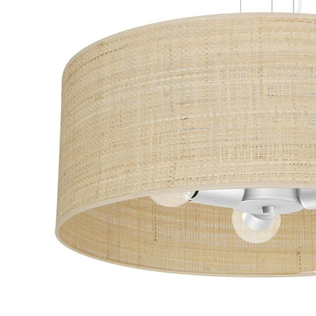 Lampa wisząca MARSHALL, MLP7490, biały/rattan, 3x60W E27