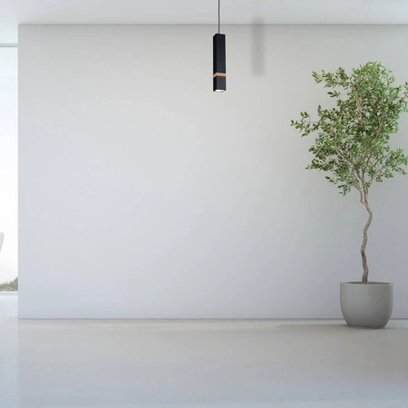 Lampa wisząca nowoczesna VIDAR I czarny szer. 8cm