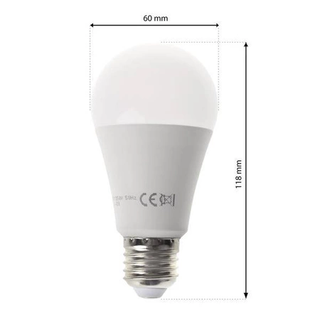 Żarówka LED E27 9W RGBW z pilotem