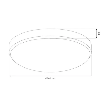 Plafon MAYA Chrome 36W LED Ø500