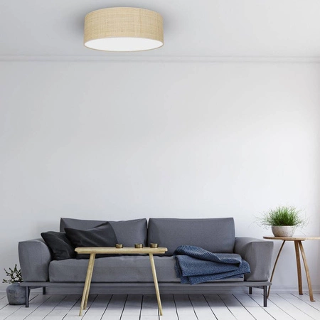 Lampa sufitowa MARSHALL, MLP7488, 50 cm, biały/rattan, 3x60W E27