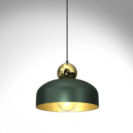 Lampa Wisząca HARALD GOLD GREEN 1xE27