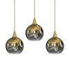 Lampa wisząca MONTE GOLD, MLP8402, złoty/dymiony, 3x60W E27