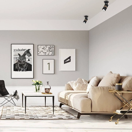 Kinkiet nowoczesny reflektorek spot VIDAR czarny