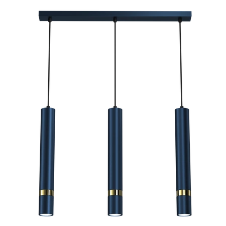 Lampa wisząca JOKER, MLP7726, granatowy/złoty, 3x8W GU10