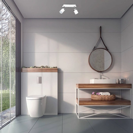 Lampa sufitowa nowoczesna reflektorek spot JOKER II biały szer. 36cm