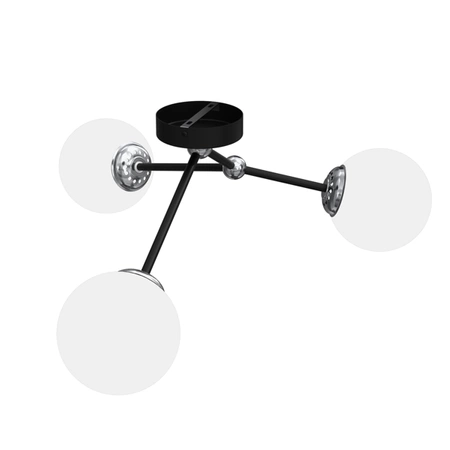 Lampa sufitowa JOY BLACK 3xE14