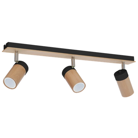 Lampa sufitowa nowoczesna reflektorek spot BARON III czarny szer. 70cm