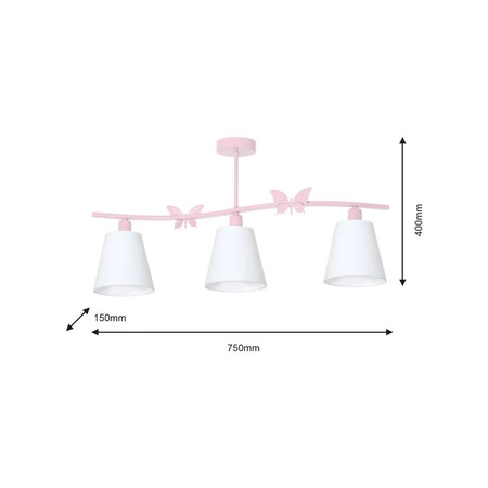 Lampa Sufitowa ALICE PINK 3xE14 MLP979