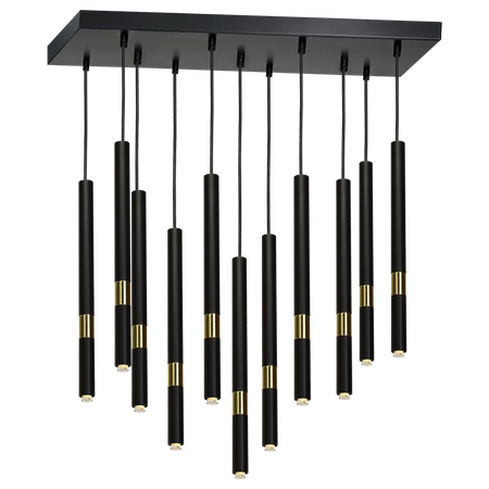 Lampa wisząca MONZA, MLP6386, czarny/złoty, 11x8W G9