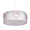 Lampa wisząca HEART, biały/różowy/transparentny, 1x60W E27, MLP8278