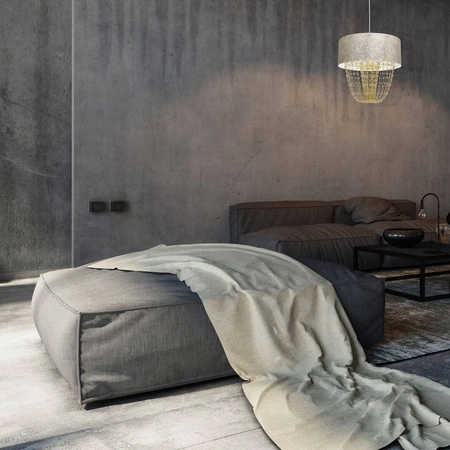 Nowoczesna lampa wisząca ALMERIA WHITE/GOLD 1xE27 MLP6447