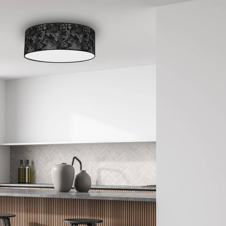 Lampa sufitowa SATINO, Ø50cm, czarny/srebrny, 3x60W E27, MLP7329