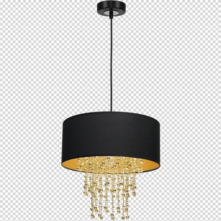 Nowoczesna lampa wisząca ALMERIA BLACK/GOLD 1xE27 MLP6441