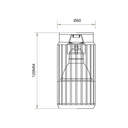 VERTICAL WHITE DOWNLIGHT 1xGU10