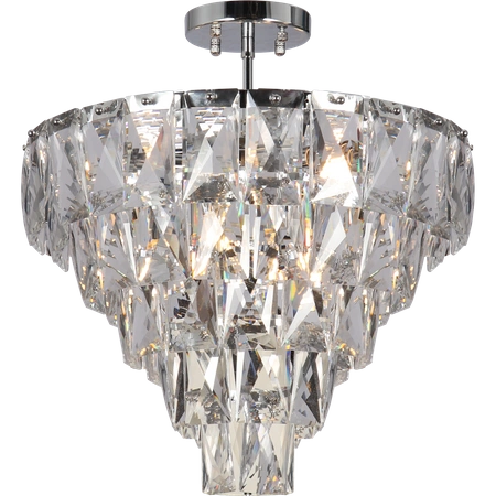 Lampa sufitowa CHELSEA, chrom/transparentny, 6x40W E14, ML8811