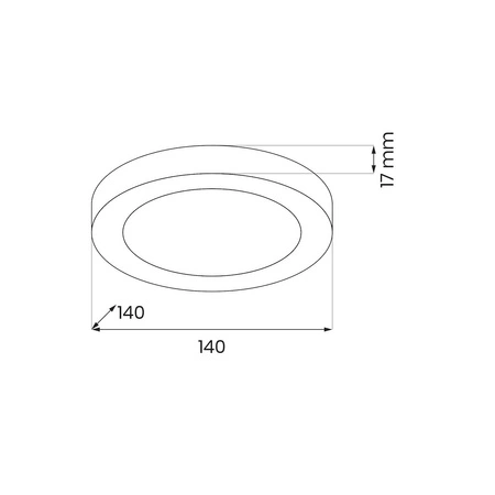 Plafon Evora Biały Round 6W 3CCT